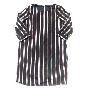 Vero Moda Navy, Burgundy, White Stripped Dress